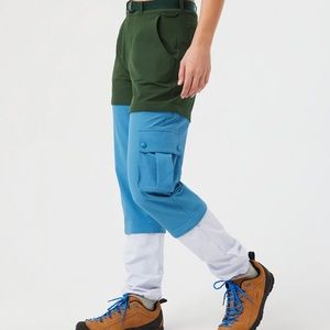 Outdoor Voices Rectrek Zip-Off Hiking Pants - XS - Green/blue